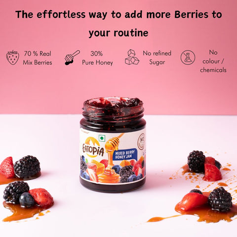 Eatopia Mixedberry honey jam + Jackfruit Almonds-60g (free)