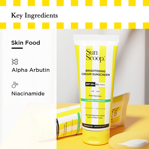 SunScoop Daily SPF 50 Sunscreen Cream | Hyaluronic Acid + Niacinamide | PA+++ - 45gm