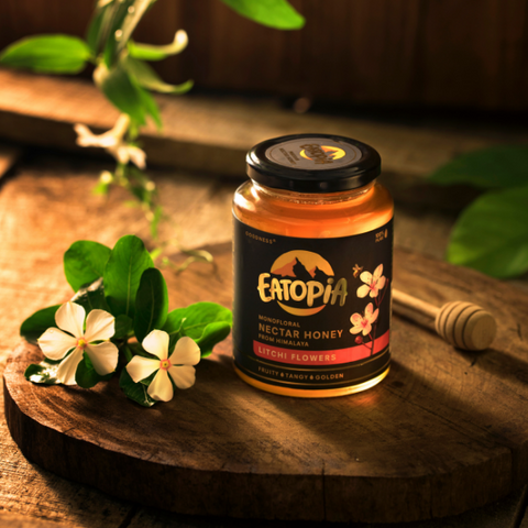 Eatopia 100% Pure Natural Honey Litchi Flower Monofloral Honey | No added Sugar | No Chemicals