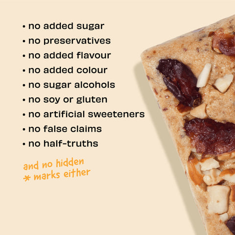 The Whole Truth - Protein Bars - Peanut Butter - Pack of 6 (6 x 52g) - No Added Sugar - All Natural