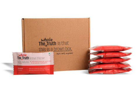 The Whole Truth - Protein Bars - Cranberry - Pack of 6 (6 x 52g) - No Added Sugar - All Natural