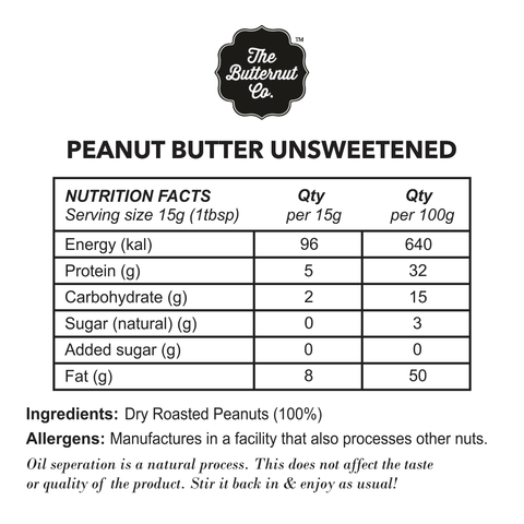 The Butternut Co. Unsweetened Peanut Butter