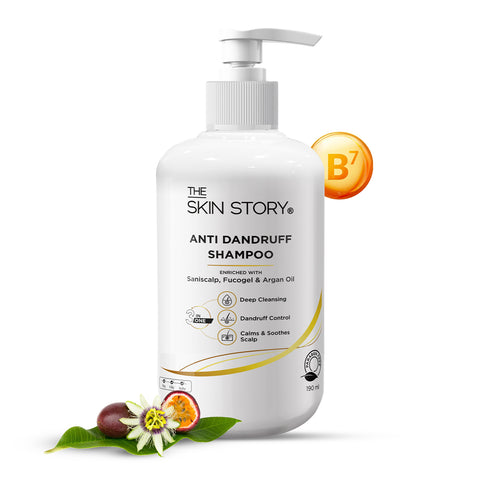 The Skin Story Dandruff Control Shampoo | Reduces Flaky Scalp & Soothes | With Saniscalp & Argan Oil | 190ml