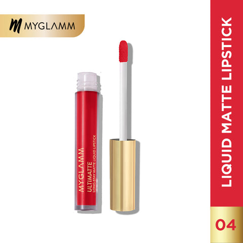 MyGlamm Ultimatte Long Stay Matte Liquid Lipstick-Red Diva-2.5ml