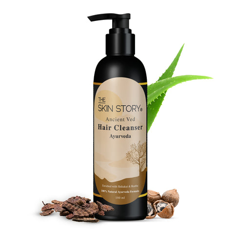 The Skin Story Ancient Ved Ayurvedic Hair Cleanser | Amla, Brahmi & Bhringraj | 180 ml