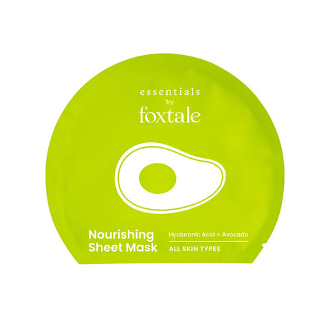 Foxtale Nourishing Sheet Mask with Hyaluronic Acid and Avocado for Nourishing & Hydration, Men & Women, 26g