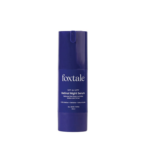 Foxtale Vit-A-Lity 0.15% Encapsulated Retinol Night Serum For Fighting The Signs Of Ageing | Reduces Fine Lines And Wrinkles | Firms and Lifts For Younger-Looking Skin | No Purging | For All Skin Types, 30ml