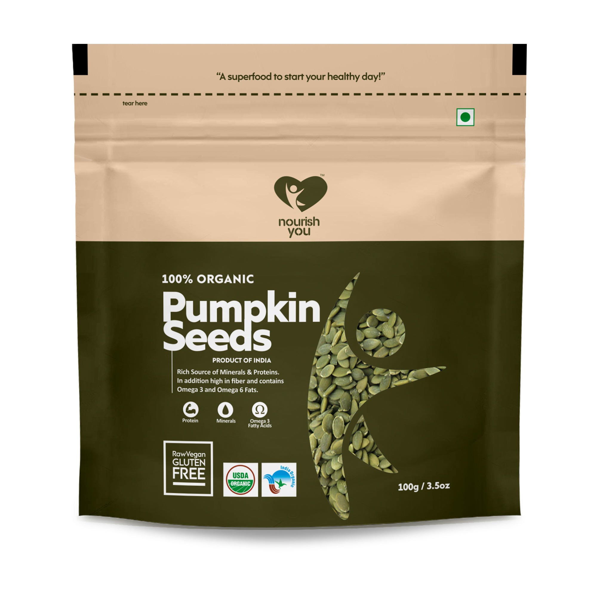 Nourish You Raw Pumpkin Seeds - 100g