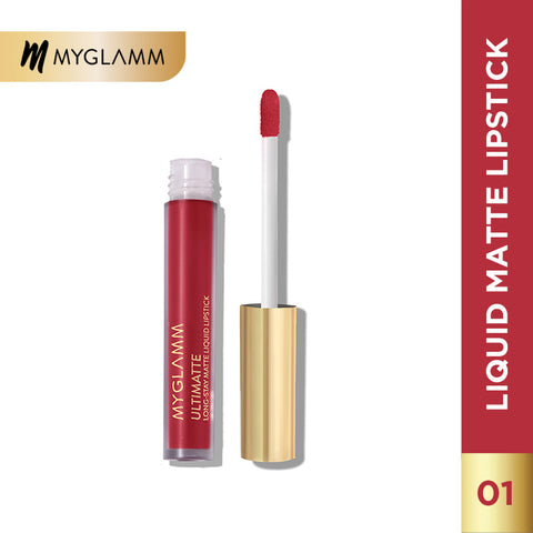 MyGlamm Ultimatte Long Stay Matte Liquid Lipstick-Crimson Starlet-2.5ml