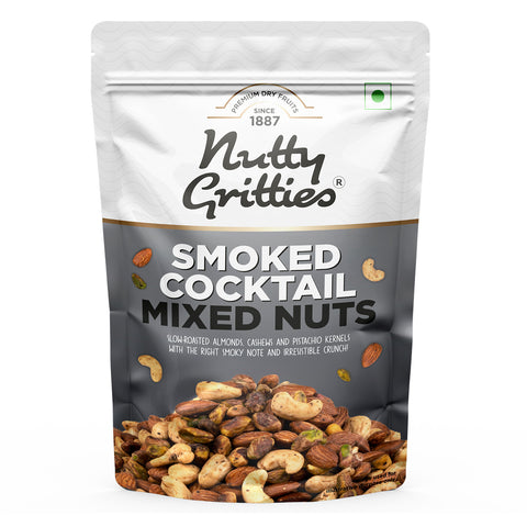 Nutty Gritties Smoked Cocktail Nut Mix, Almonds, Cashew Nuts, Pistachio Kernels - 200g