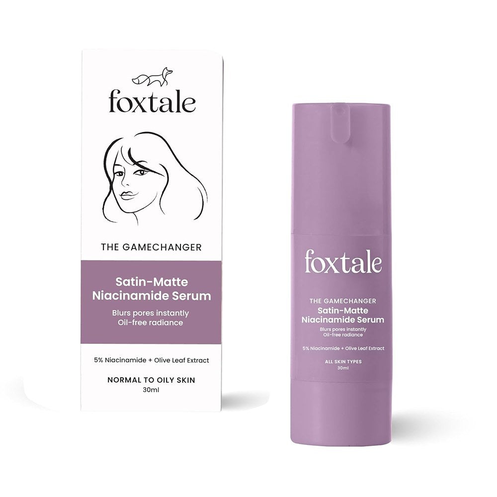 Foxtale 5% Niacinamide Face Serum with Olive Leaf Extract, For Oil Control & Brightening, Blurs Pores Instantly, Lightweight & Non-sticky, All Skin Types, Men & Women, 30ml