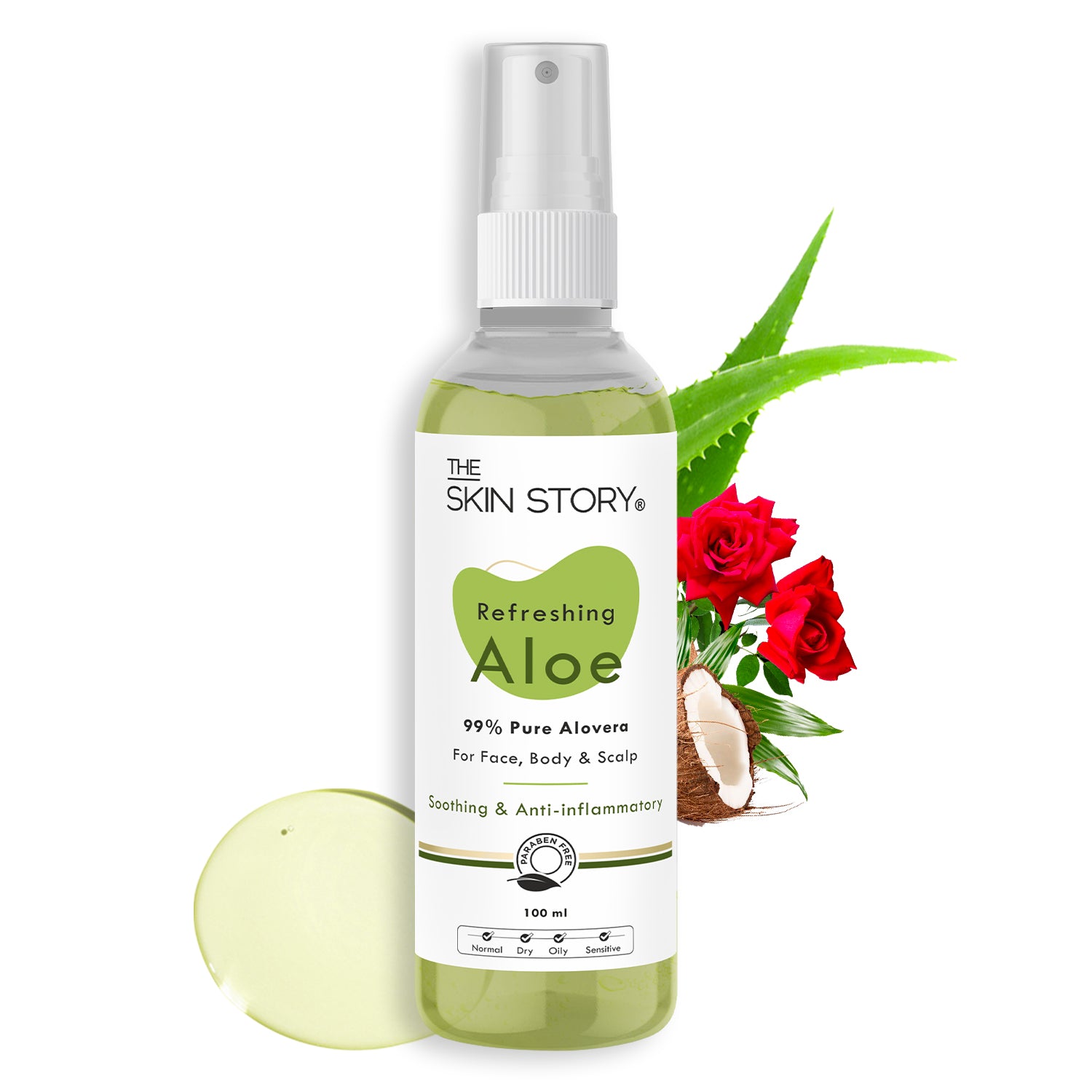 The Skin Story Refreshing Face & Body Mist | Enriched with Aloevera | Soothing & Hydrating | 100ml