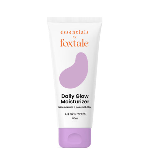 Foxtale Essentials Daily Moisturizer For Face | with Kokum Butter, Vitamin E and Niacinamide | Moisturization for 24+ hours | Makes you Glow | For All Skin Types - 50ml