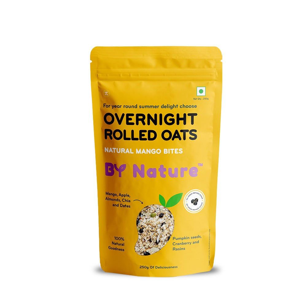 By Nature Overnight Rolled Oats - Natural Mango Bites, 250g