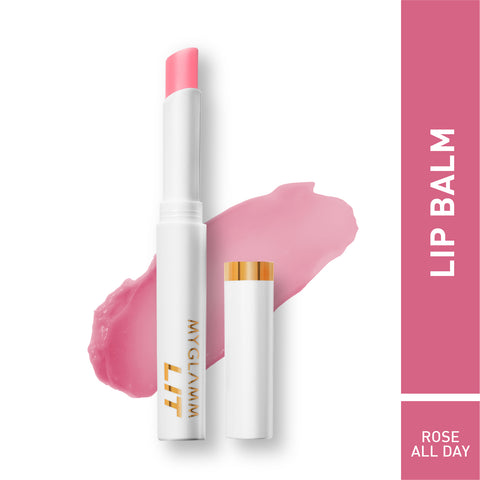 MyGlamm LIT PH Lip Balm-Rose All Day-2gm