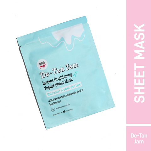 Myglamm Popxo De-Tan Jam Instant Brightening Yoghurt Sheet Mask-30g