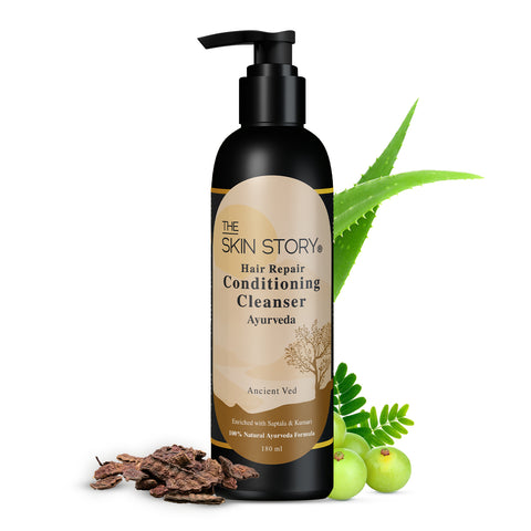 The Skin Story Ancient Ved Conditioning Cleanser | Ayurvedic Conditioner for Soft and Silky Hair | 180 ml