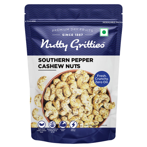 Nutty Gritties Southern Pepper Cashew Nuts - 200g