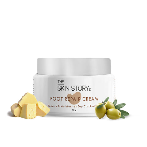 The Skin Story Foot Cream for Cracked Heels | Dry Feet | Repair Cream | Enriched with Shea Butter & Cocoa Butter | 50g