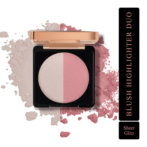 Manish Malhotra Beauty By MyGlamm Blush Highlighter Duo-Sheer Glitz-9gm