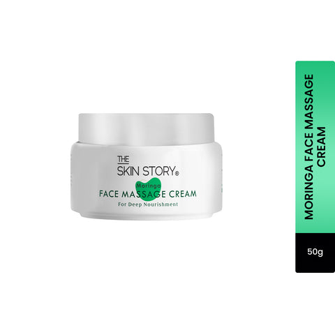 The Skin Story Massage Cream for Face | Soothing & Detoxifying | Enriched With Moringa |All Skin Types | 50g