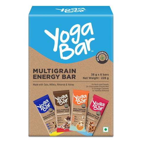 Yogabar Multigrain Energy Bar Box  (228 g)