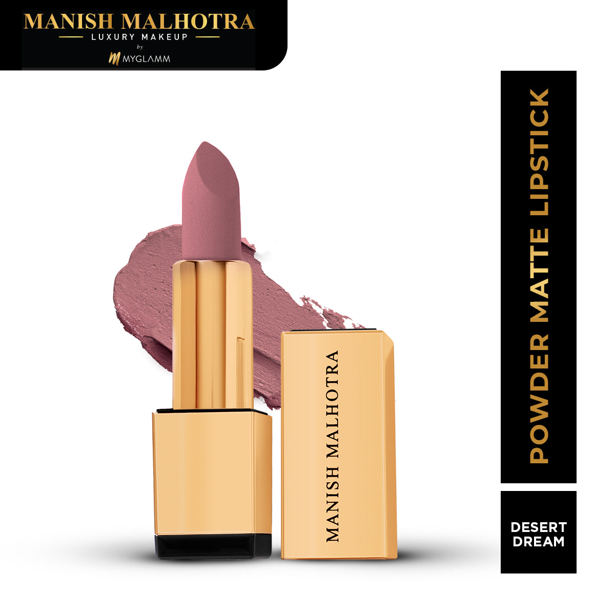 MyGlamm Manish Malhotra Beauty Powder Matte Lipstick-Desert Dream-4gm