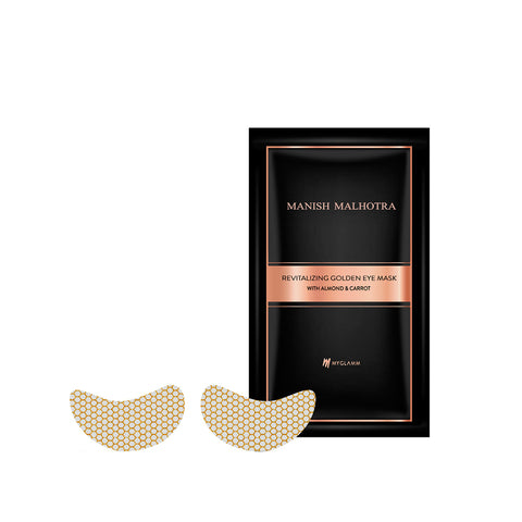 Manish Malhotra Beauty By MyGlamm Revitalizing Golden Eye Mask With Almond & Carrot-4gm