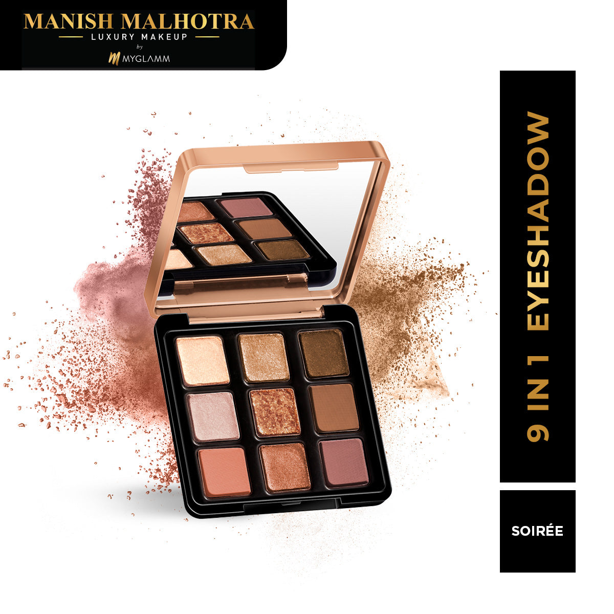 Manish Malhotra Beauty By MyGlamm 9 In 1 Eyeshadow Palette-Soireé-9gm