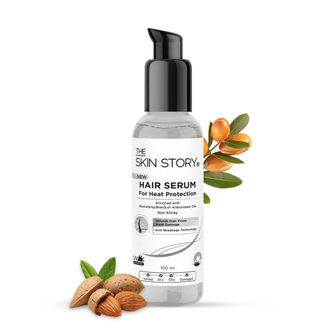 The Skin Story Heat Protection Hair Serum , Anti Hair Breakage Technology | For Protection Against Heating Tools, Non Sticky Hair Serum, 100ml