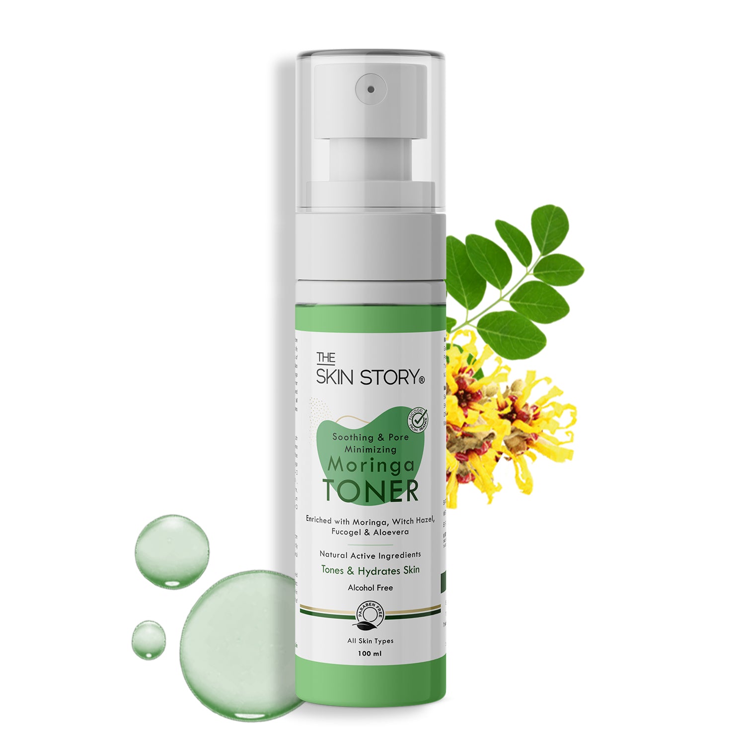 The Skin Story Pore Minimizing Toner | Soothing & Calming | Non Sticky & Fast Absorbing | Moringa | 100ml