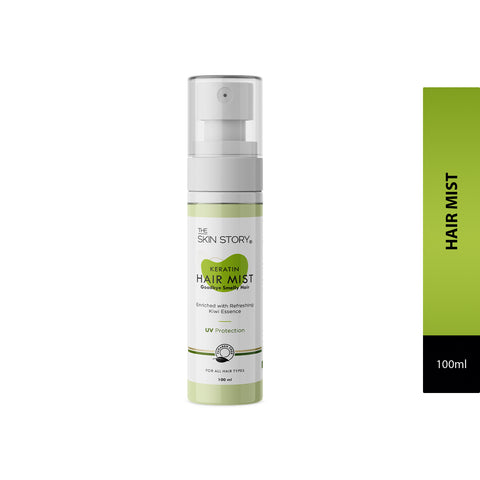 The Skin Story UV Protection Hair Mist Spray for Women | Hair Perfume Spray | Kiwi & Olive Oil | All Hair Types| 100ml