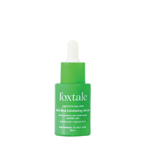 Foxtale 2% Salicylic Acid and 2% Glycolic Acid Serum For Acne, Blackheads, Whiteheads & Open Pores | Reduces Excess Oil & Bumpy Texture | Brightens & Hydrates | AHA-BHA Exfoliant for Acne Prone or Oily Skin | No tingling , no irritation - 30ml