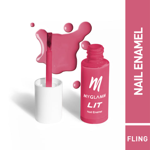 MyGlamm LIT Nail Enamel-Fling-7ml