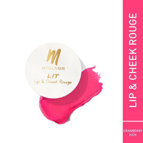 MyGlamm LIT Lip and cheek rouge-Cranberry Kick-10gm