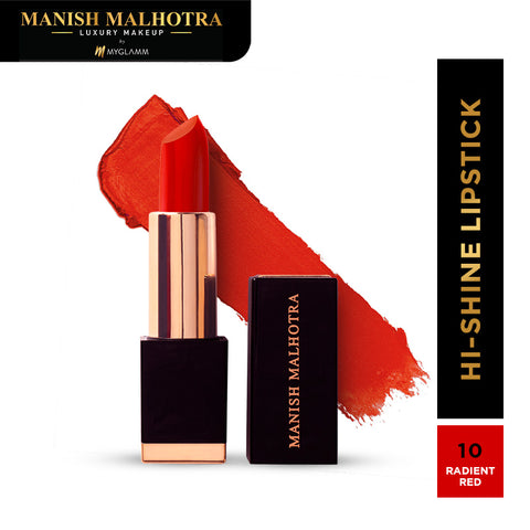 Manish Malhotra Beauty By MyGlamm Hi-Shine Lipstick-Radiant Red-4gm