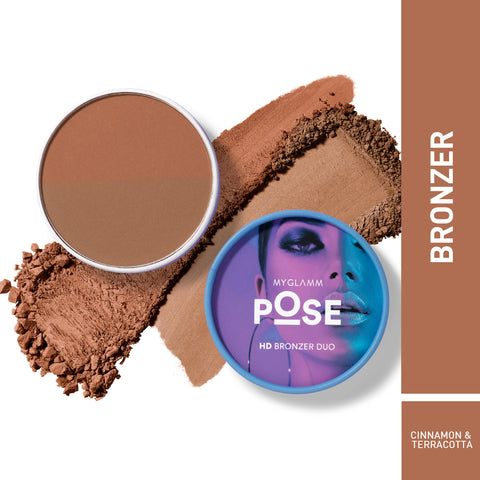 MyGlamm POSE HD Bronzer Duo-Cinnamon Teracotta-9gm