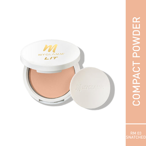 MyGlamm LIT Radiant Matte Compact-Snatched -9gm