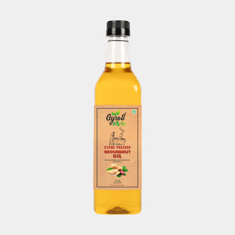 Gyros farm | Stone Cold Wood Pressed | Groundnut Oil | Chekku/Virgin