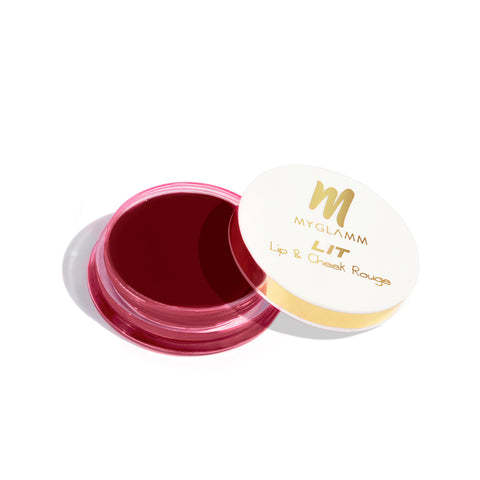 MyGlamm LIT Lip and cheek rouge-Plum Promise-10gm