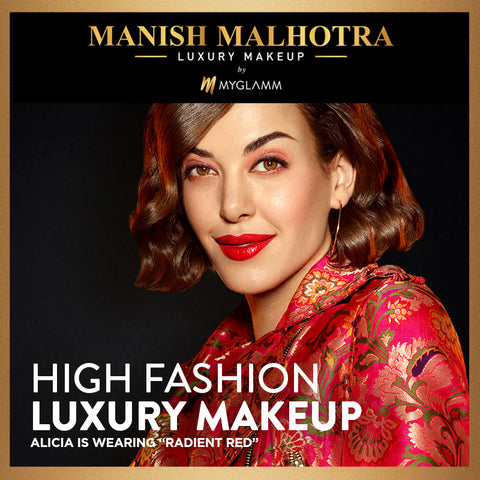 Manish Malhotra Beauty By MyGlamm Hi-Shine Lipstick-Ruby Runway-4gm