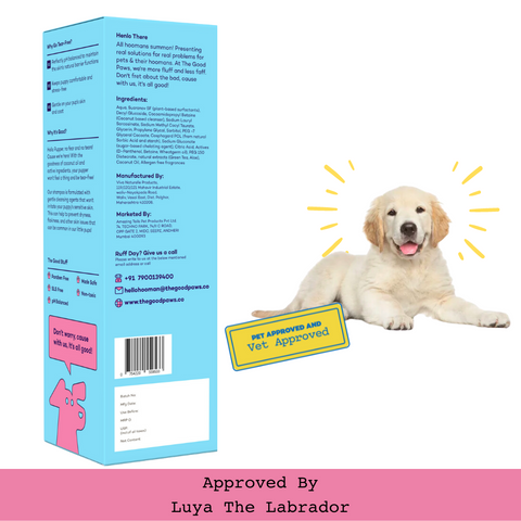 The Good Paws Fluffer Pupper Puppy Shampoo | No tears shampoo | All Natural Coconut oil shampoo | Gentle on your pup's skin & coat | Dog Shampoo For Puppy, Pug, Labrador | pH balanced | Vanilla Orchid (Allergen Free) 250 ml