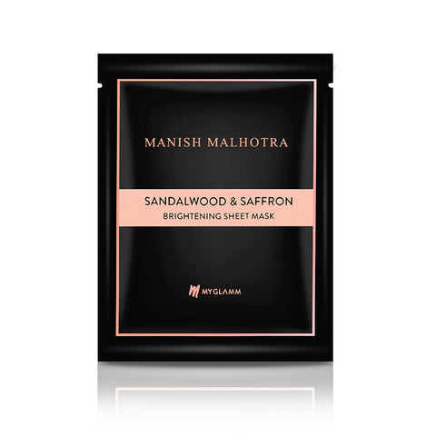 Manish Malhotra Beauty By MyGlamm Saffron & Sandalwood Brightening Sheet Mask -25gm