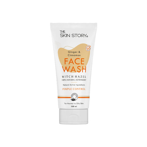 The Skin Story Pimple & Acne Control Facewash for Women | Sensitive Skin, Oily & Pimple Control Skin | Ginger, Cinnamon, Witch Hazel | 100ml