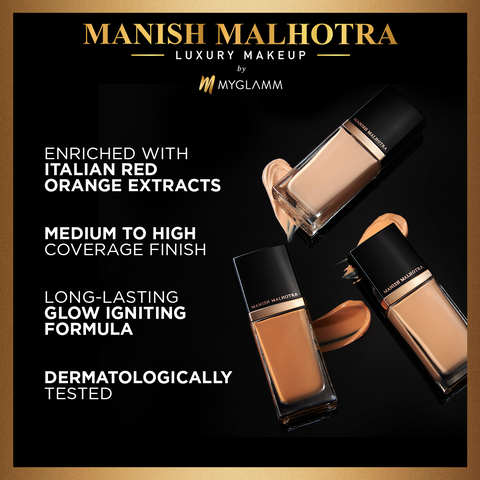 MyGlamm Manish Malhotra Beauty Skin Awakening Foundation-Cool Mocha-34gm