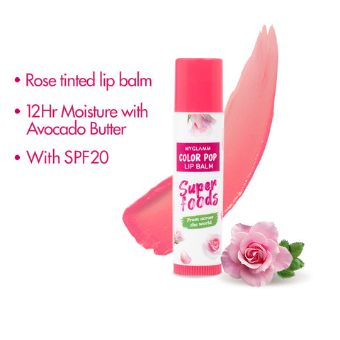 MyGlamm Color Pop Lip Balm-Rose-4.6gm