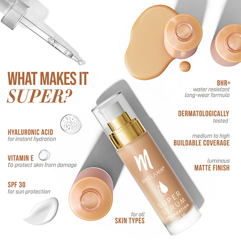 MyGlamm Super Serum Foundation-101C Rosette-33gm