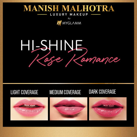 Manish Malhotra Beauty By MyGlamm Hi-Shine Lipstick-Rose Romance-4gm