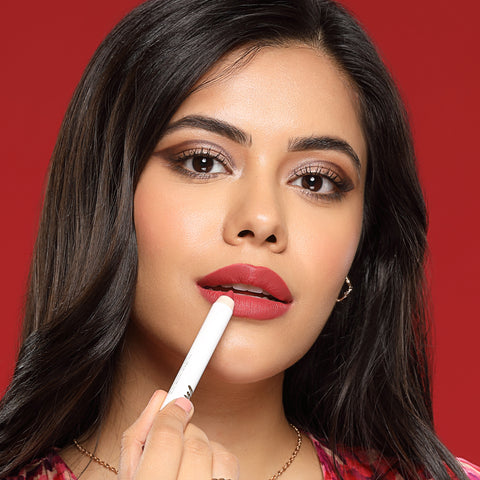 MyGlamm LIT Matte About It Lip Color-Red Rumba-2.8gm