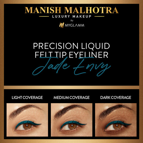 Manish Malhotra Beauty By MyGlamm Precision Liquid Eyeliner-Jade Envy-1gm